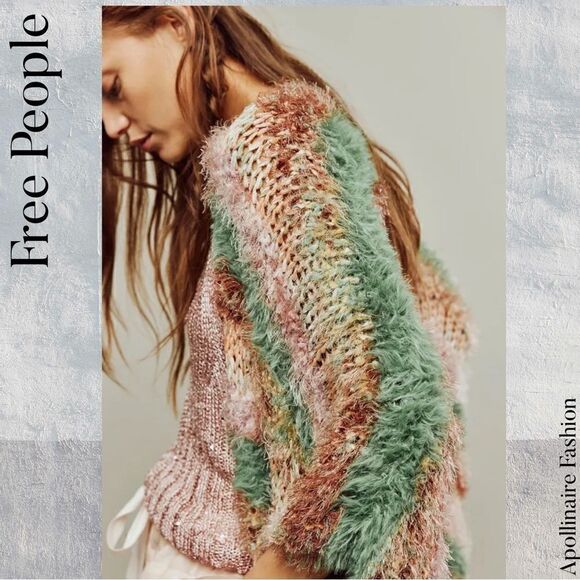 FREE PEOPLE FAIRYTALE COCOON KIMONO IN SUGAR PLUM NWT OS - Picture 5 of 9